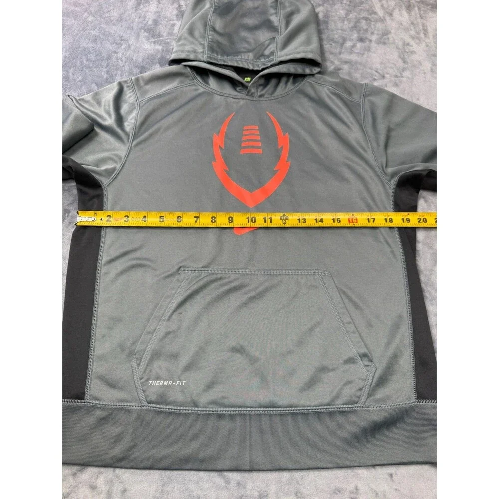 Nike Dri-Fit Therma Football Training Pullover Hoodie Youth XL Gray Sweatshirt